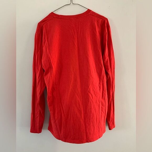 Fanatics Philadelphia 76ers Sixers Red Fitted Long Sleeve T-shirt Size M Unisex - Picture 7 of 7